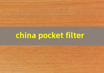 china pocket filter